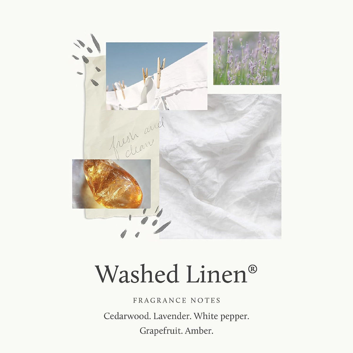 Thymes Washed Linen Candle