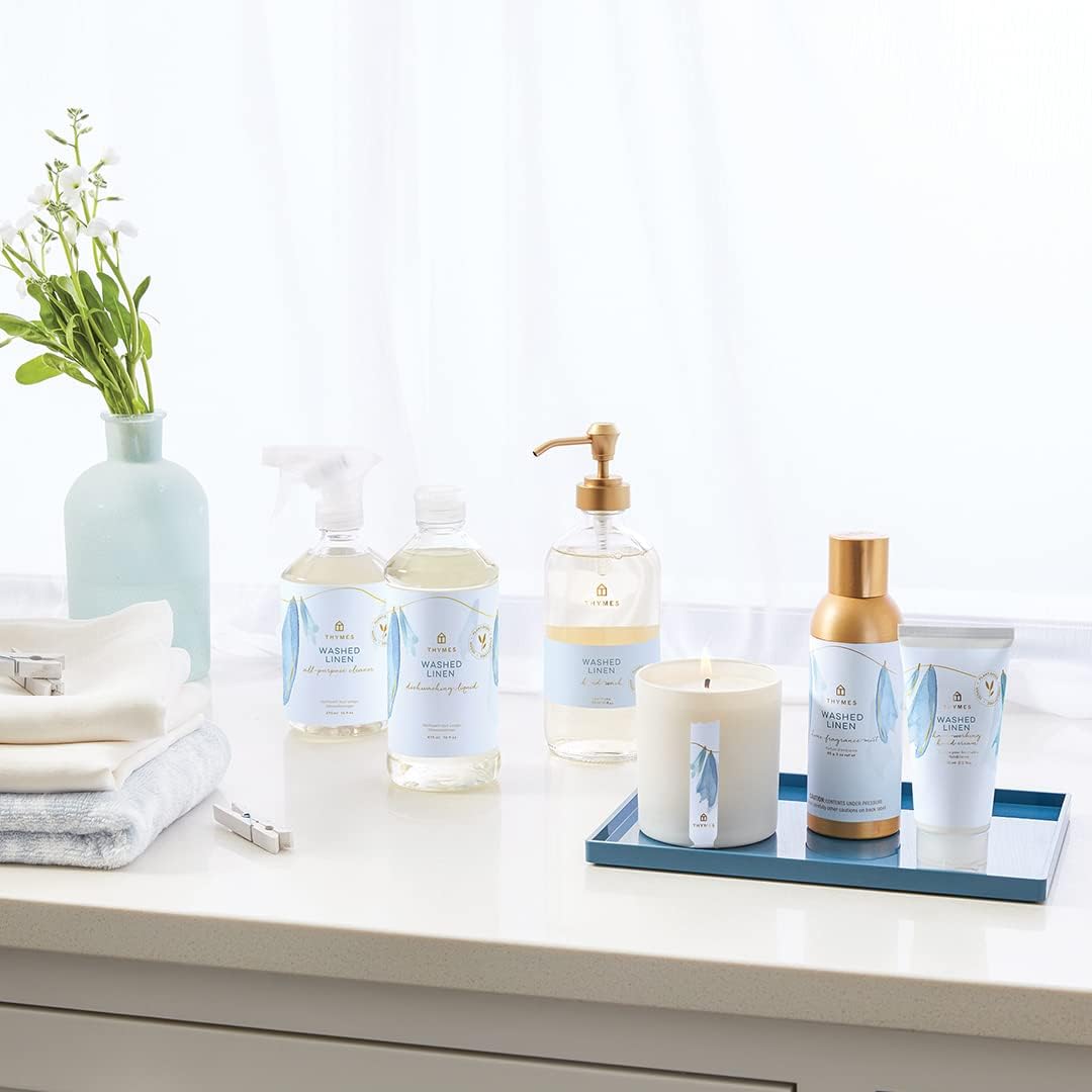 Thymes Washed Linen Candle
