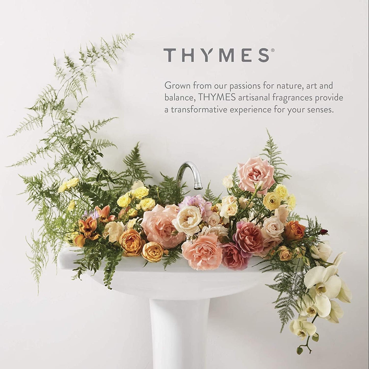 Thymes Washed Linen Candle