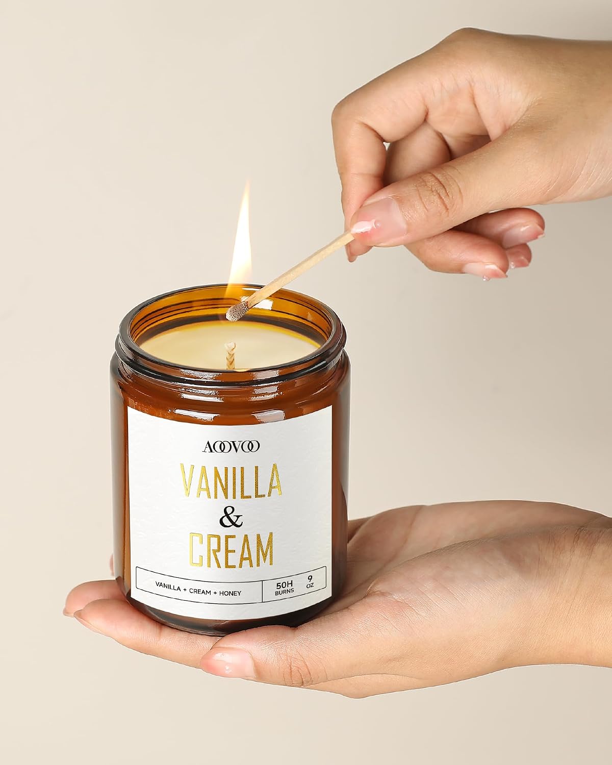 AOOVOO Vanilla Cream Candle