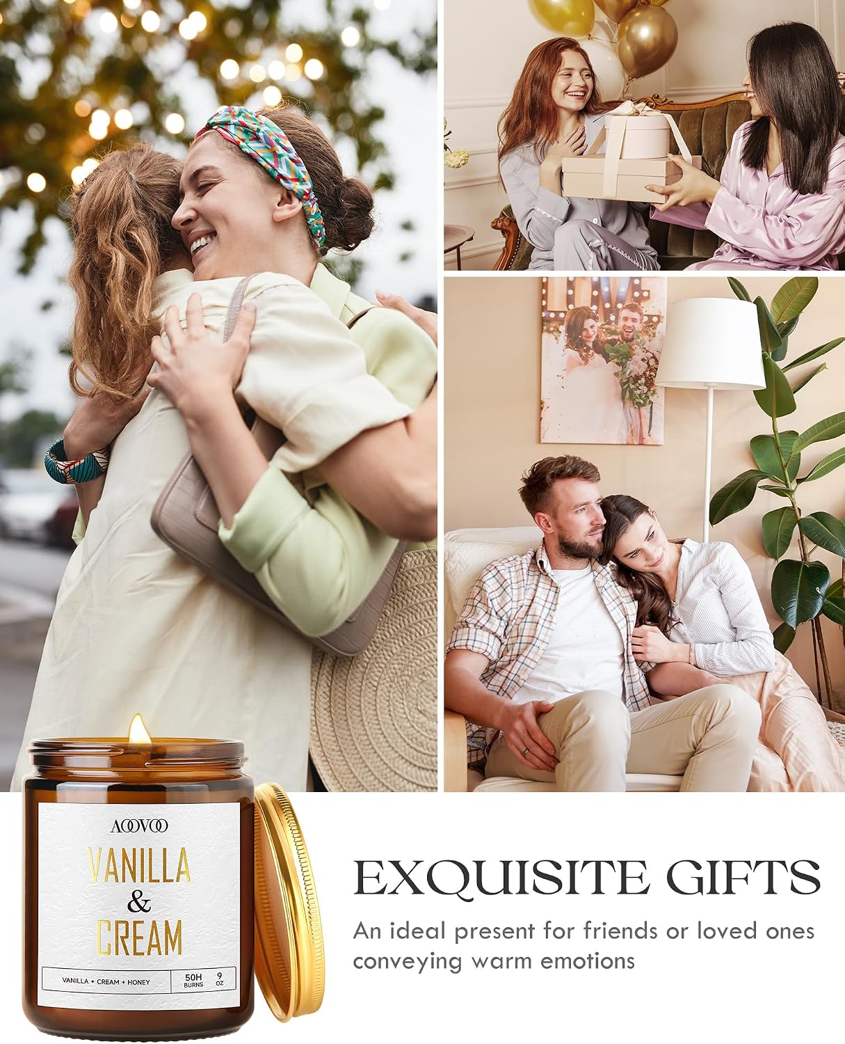 AOOVOO Vanilla Cream Candle