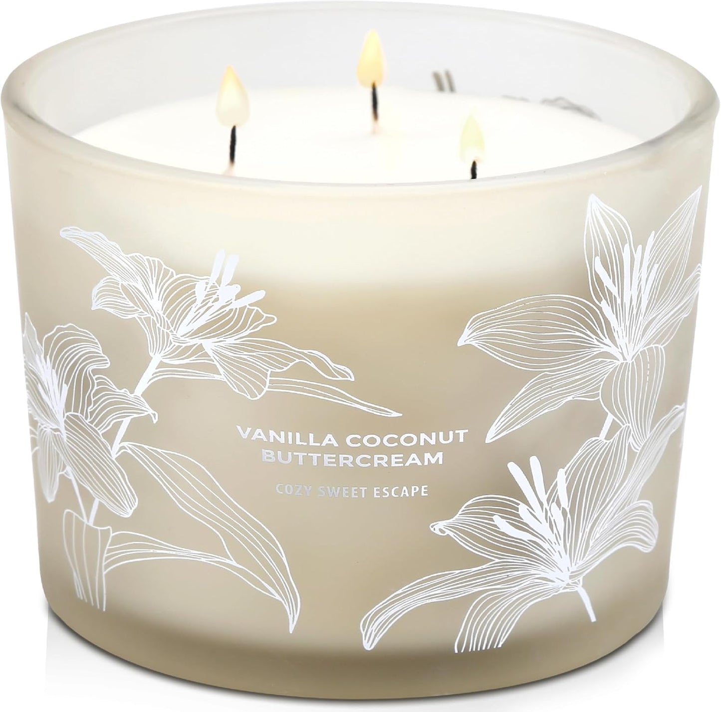 Vanilla Coconut Buttercream Candle