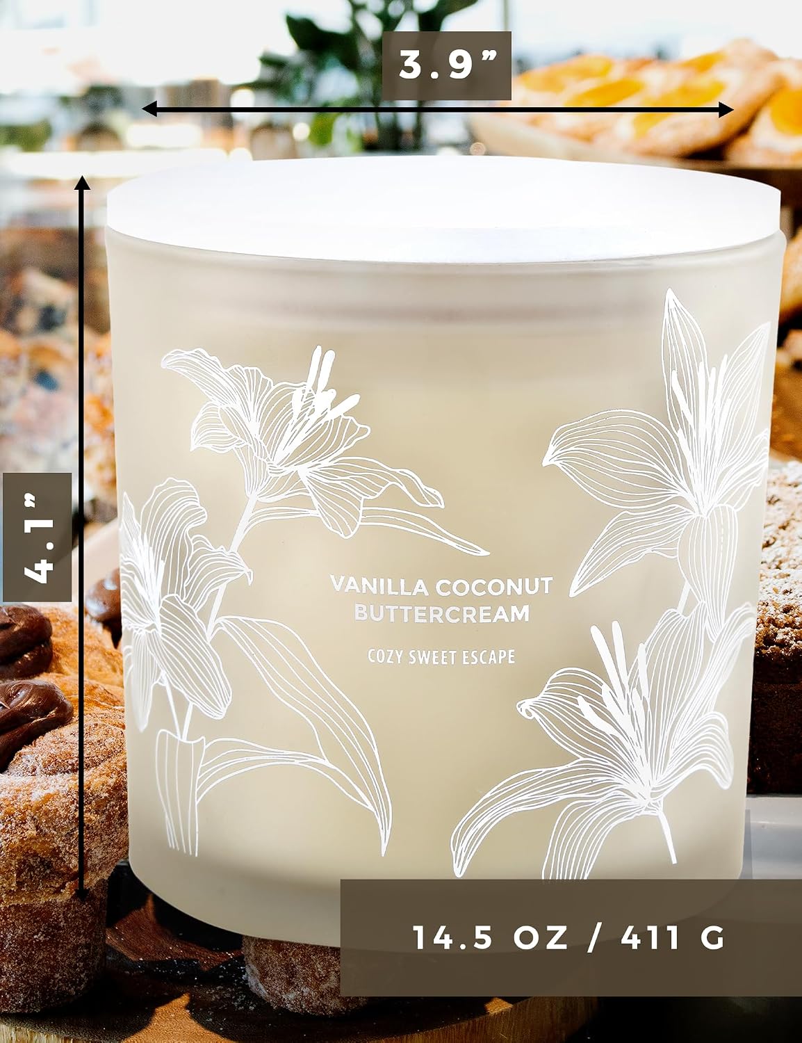 Vanilla Coconut Buttercream Candle