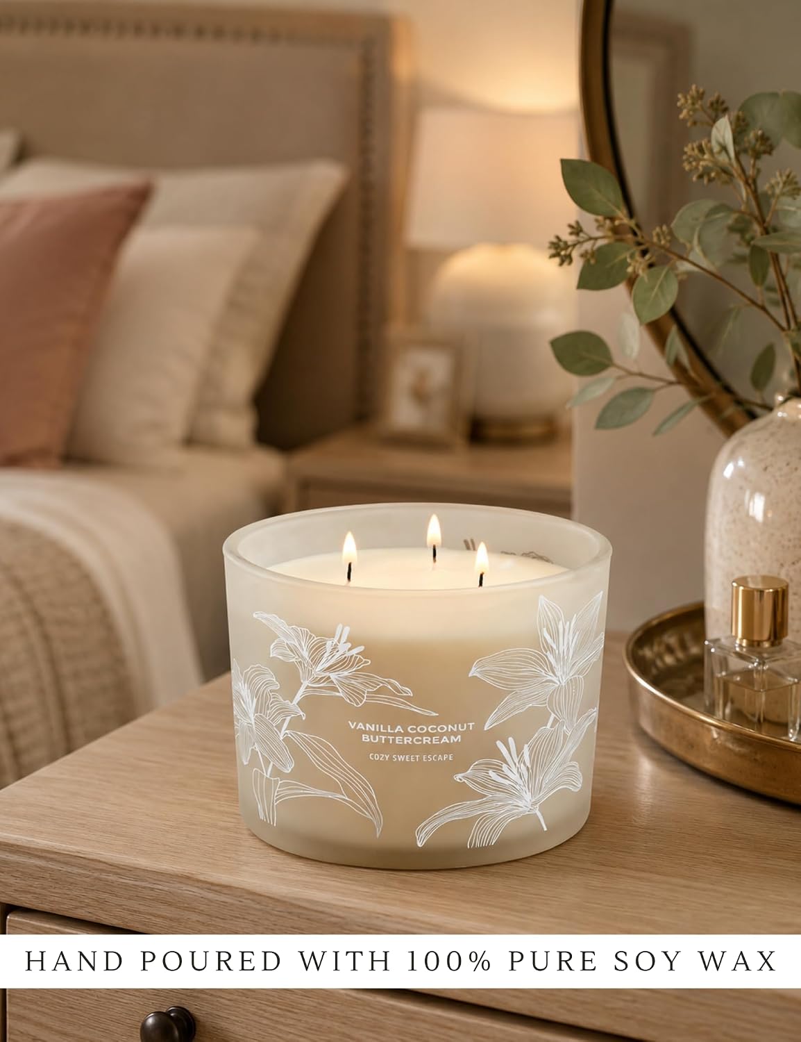 Vanilla Coconut Buttercream Candle