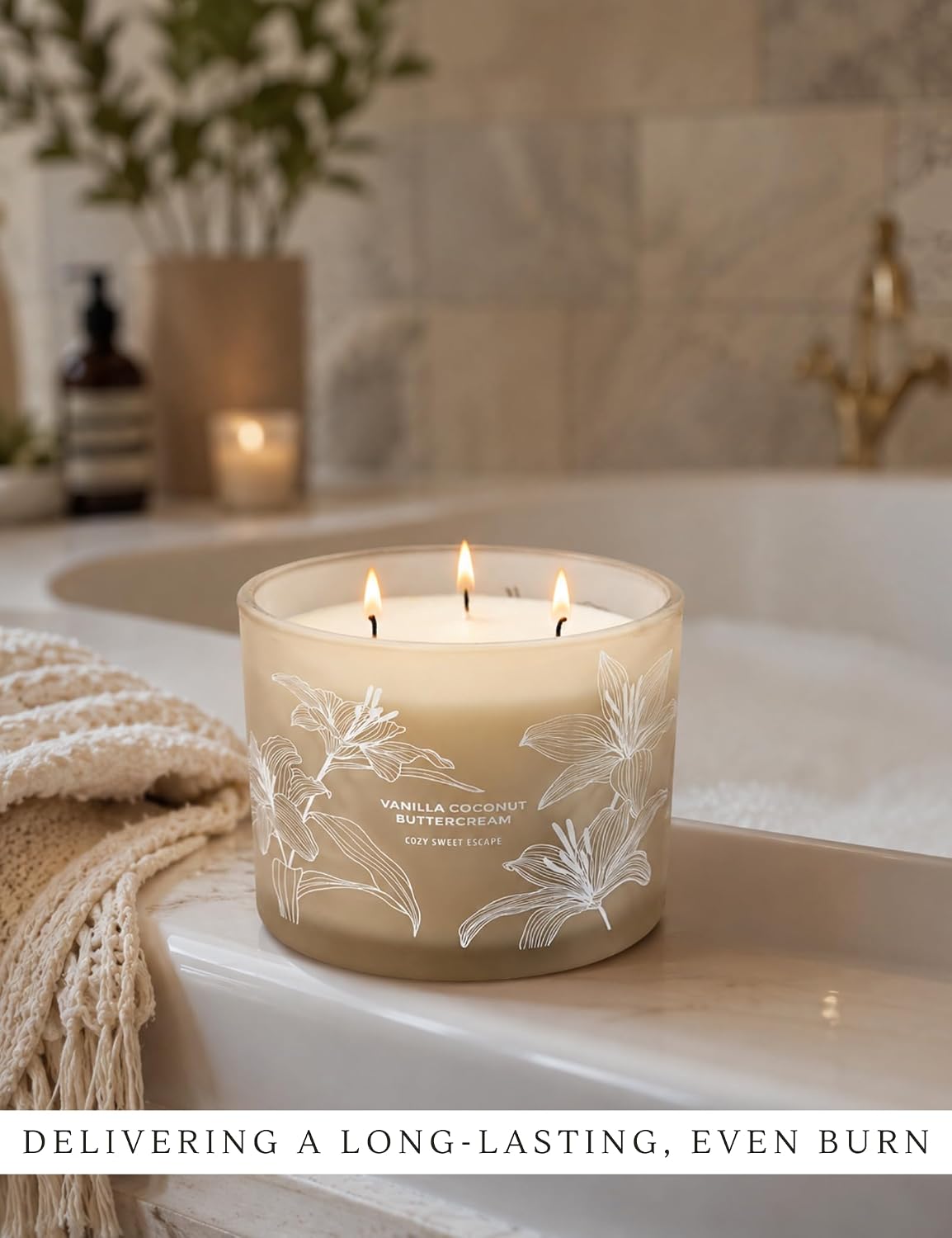 Vanilla Coconut Buttercream Candle