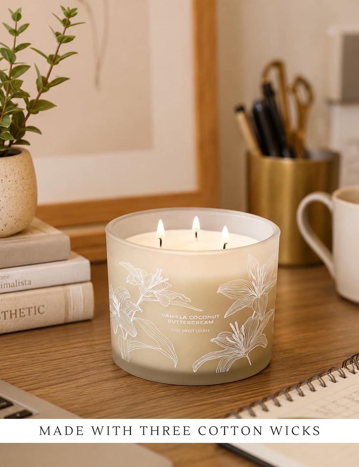 Vanilla Coconut Buttercream Candle