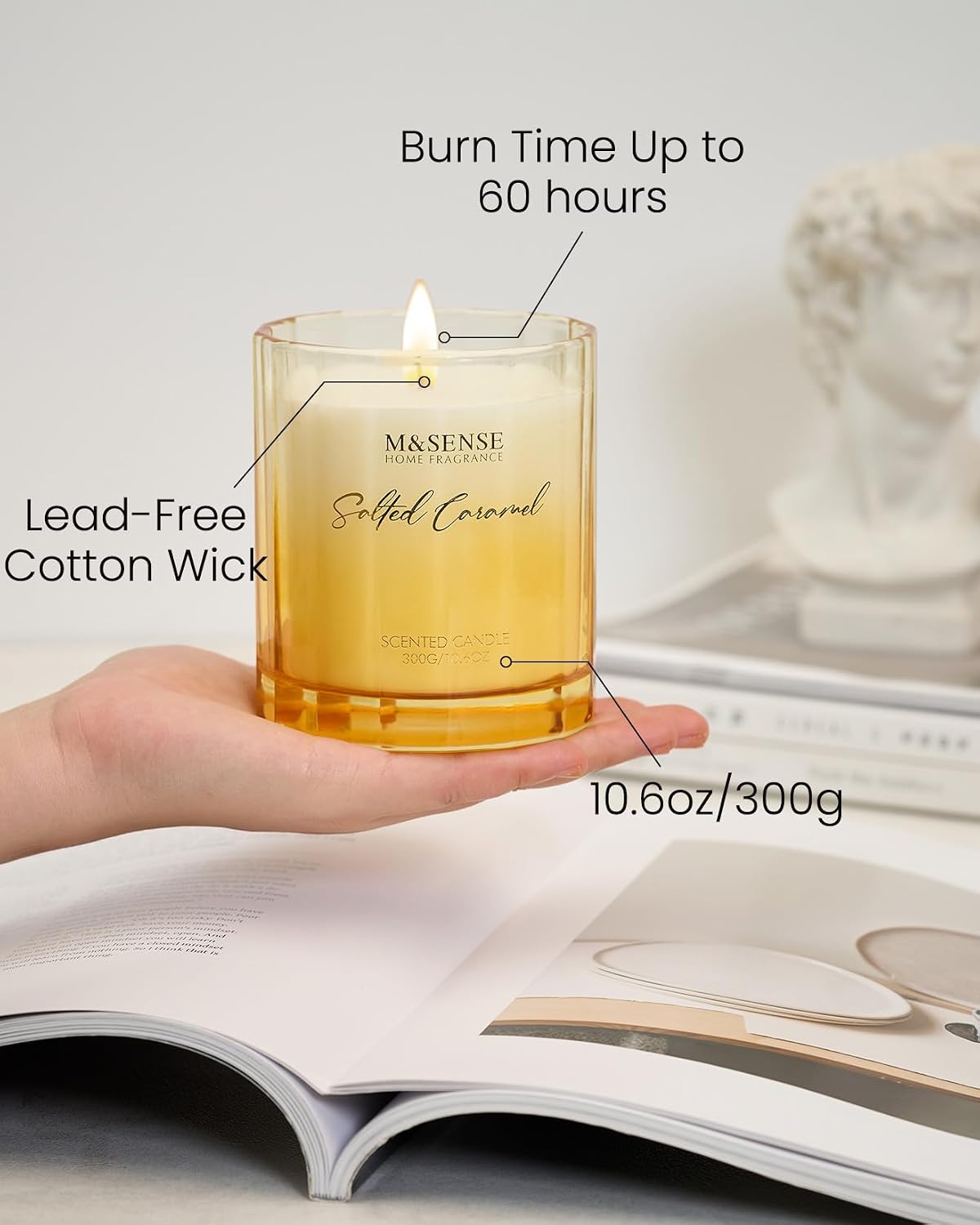 M&SENSE Salted Caramel Candle