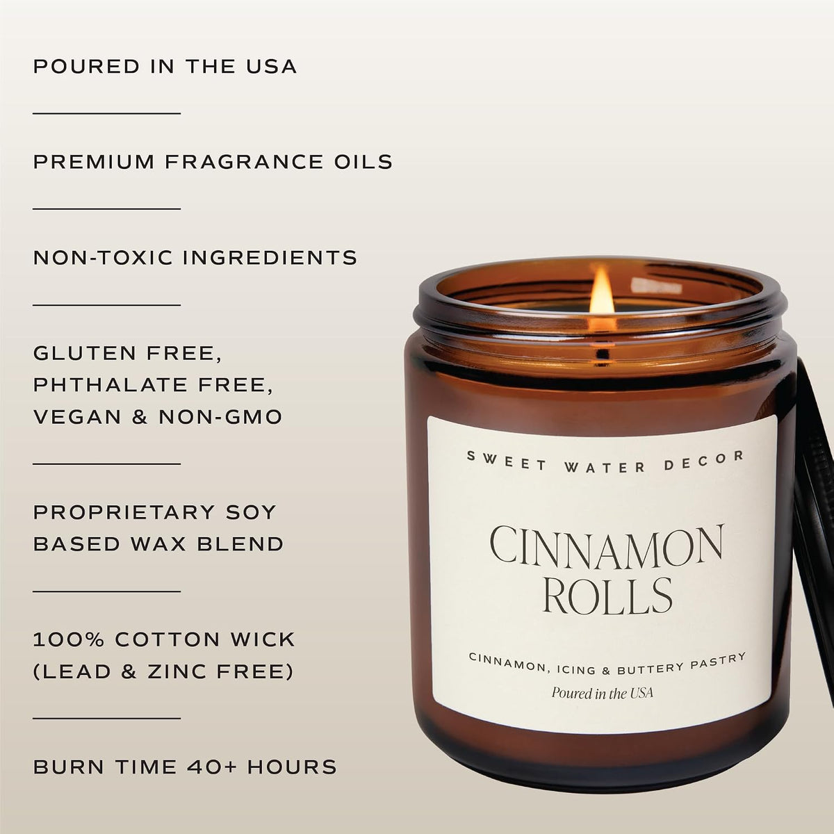 Sweet Water Decor Cinnamon Roll Candle