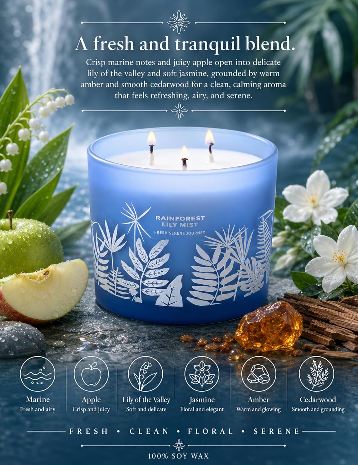 Rainforest Lily Mist Candle